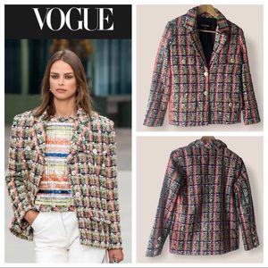 CHANEL 2020 Tweed Blazer (w/ Hanger & Garment Bag)